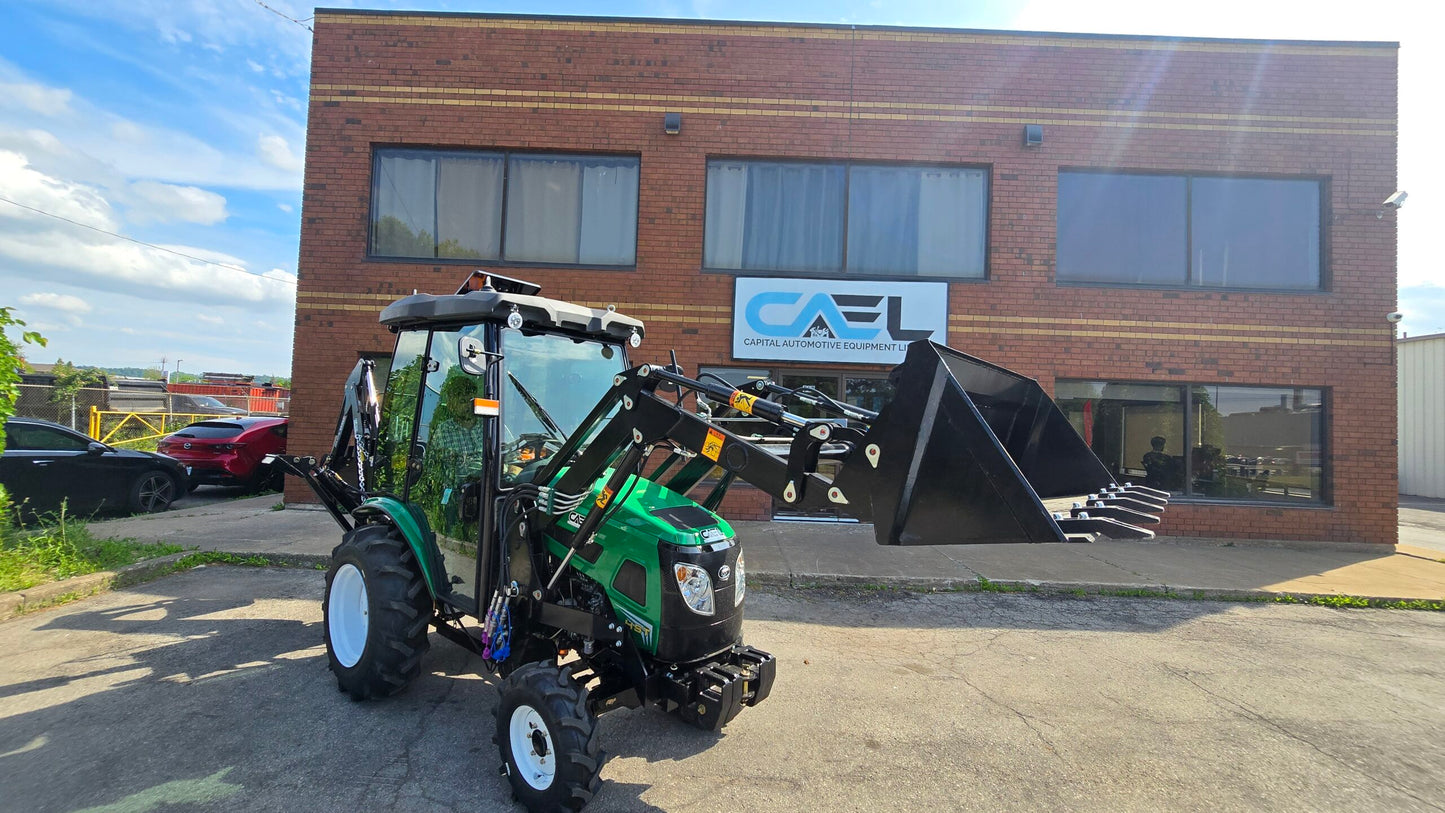 Tractor with Cab, Loader and Backhoe