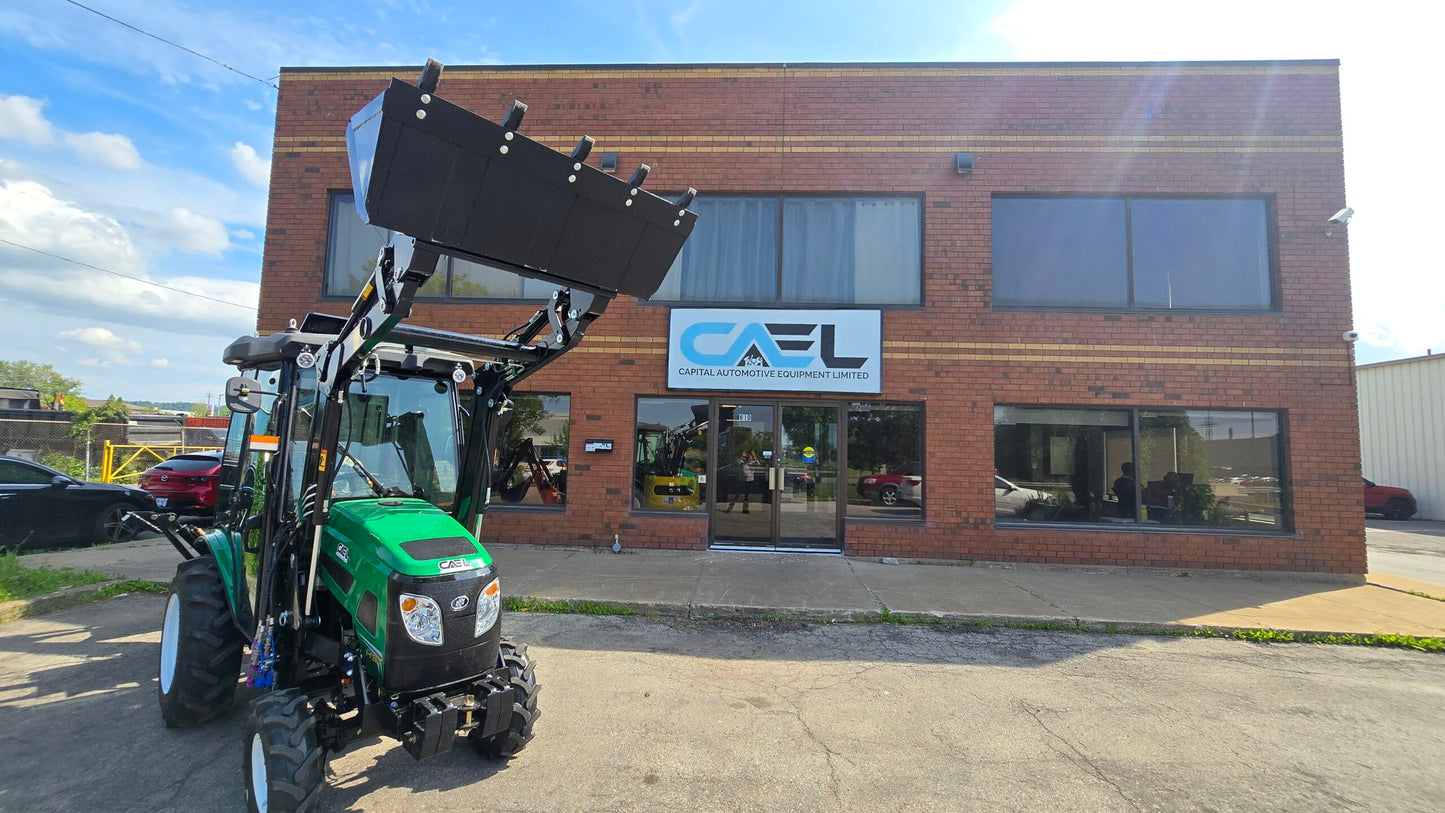 Tractor with Cab, Loader and Backhoe