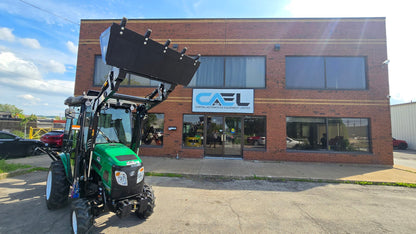 Tractor with Cab, Loader and Backhoe