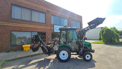 Tractor with Cab, Loader and Backhoe