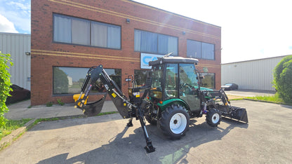 Tractor with Cab, Loader and Backhoe