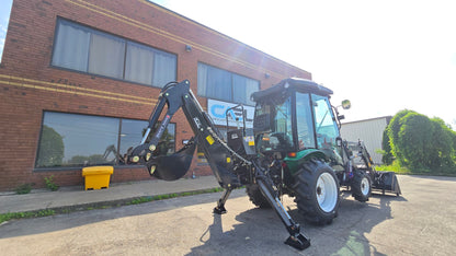 Tractor with Cab, Loader and Backhoe