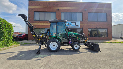 Tractor with Cab, Loader and Backhoe