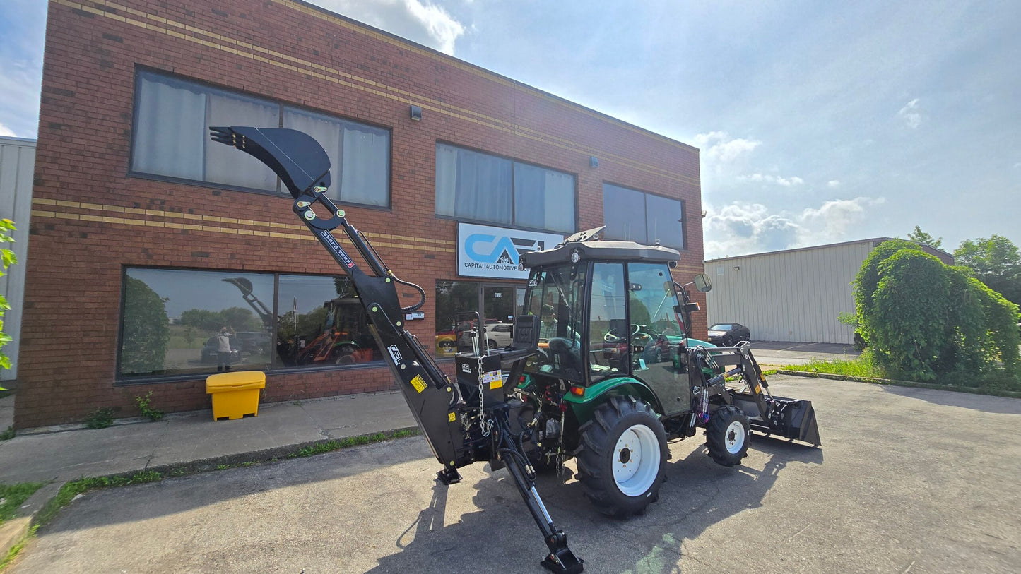 Tractor with Cab, Loader and Backhoe