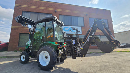 Tractor with Cab, Loader and Backhoe