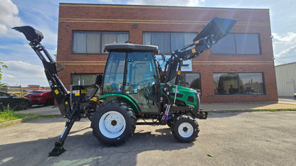 Tractor with Cab, Loader and Backhoe