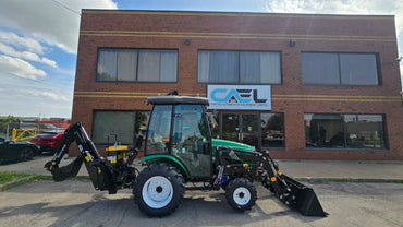 Tractor with Cab, Loader and Backhoe