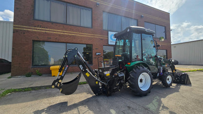 Tractor with Cab, Loader and Backhoe
