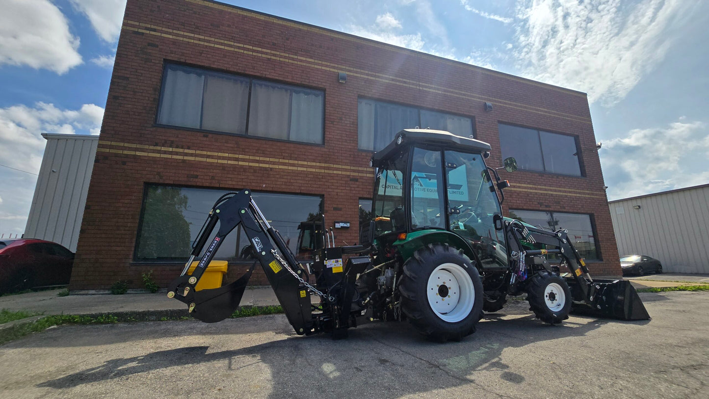 Tractor with Cab, Loader and Backhoe