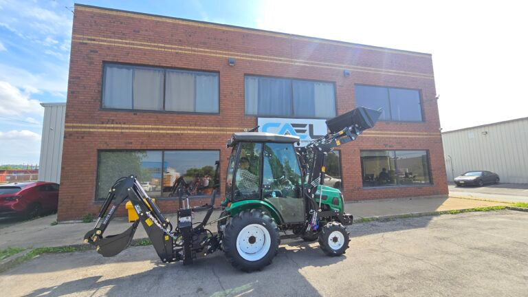 Tractor with Cab, Loader and Backhoe