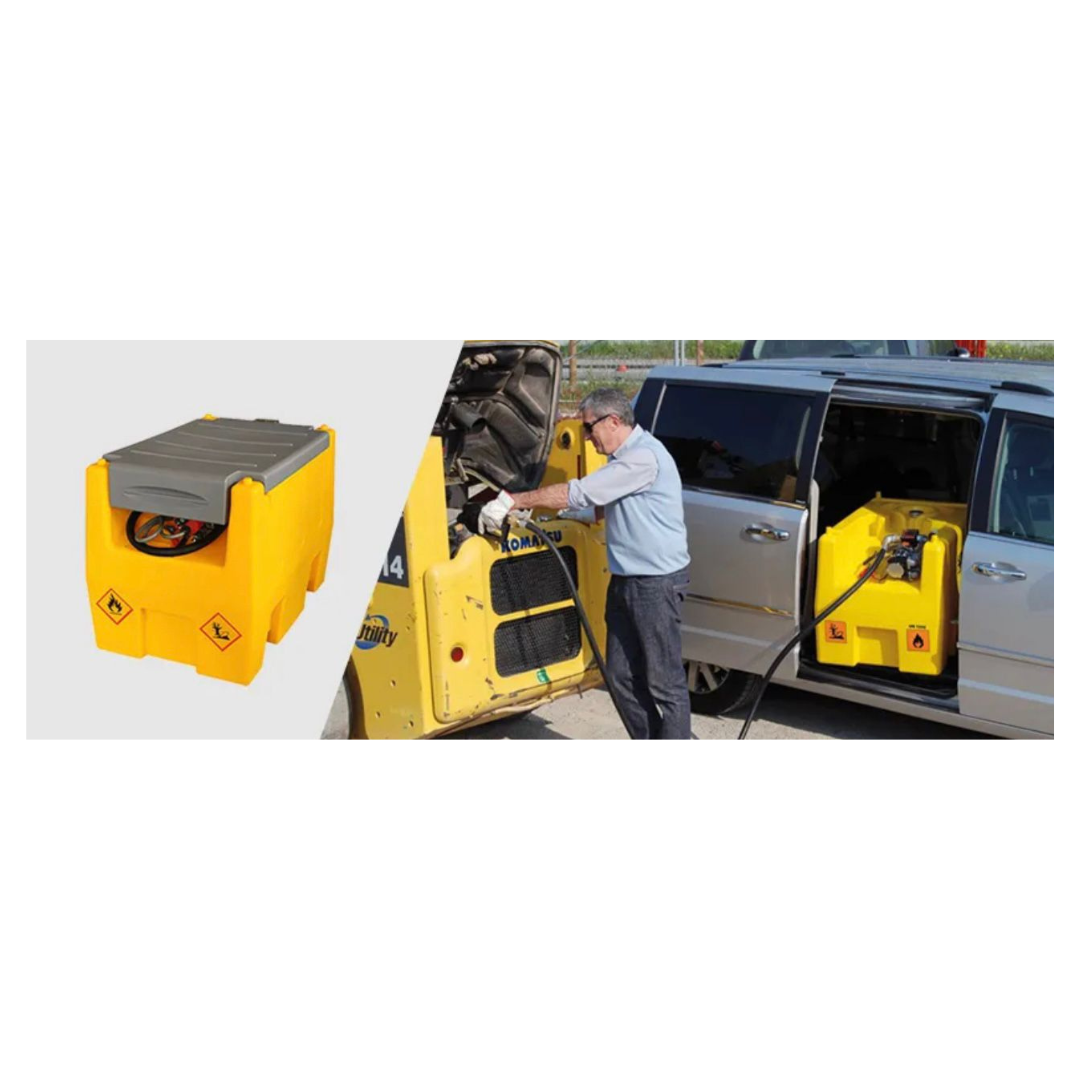 CAEL Portable Fuel Gasoline/Diesel Tank with Automatic Dispensing Nozzle For On-Site
