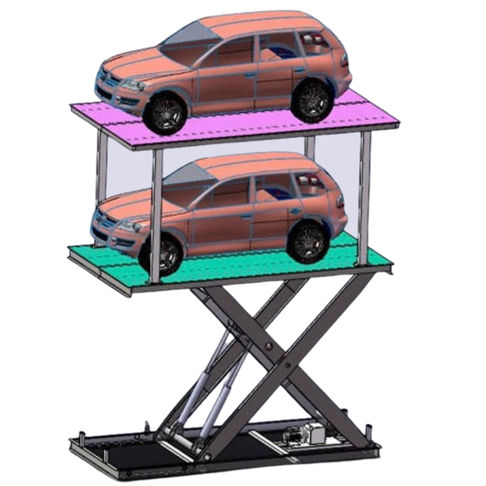 Double deck underground home garage parking lift hydraulic car scissor lift 6T (DDSL6T)
