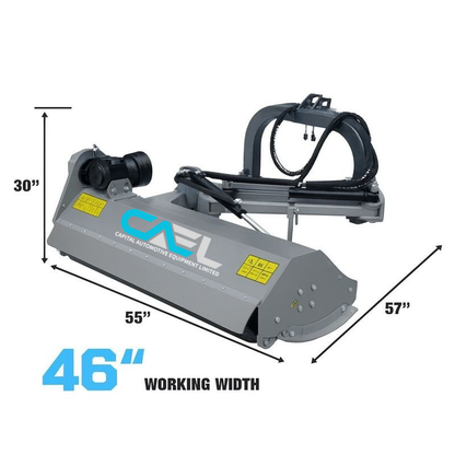 50" Ditch Bank Flail Mower, Offset Verge & Slope Cutter for Tractors 20–50 HP