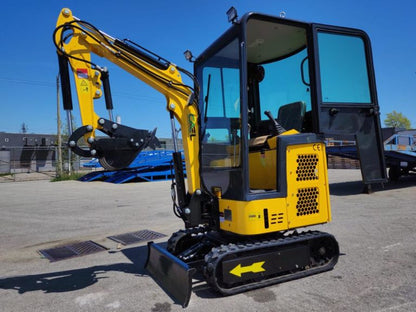 Mini Excavator1.3T with Kubota engine, Swing boom and Cab (EX13KB-C)