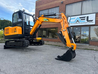 Minibagger 3,5 t, Schwenkausleger, hydraulischer Daumen und Klimaanlage/Heizung inklusive (EX35KB-B) 