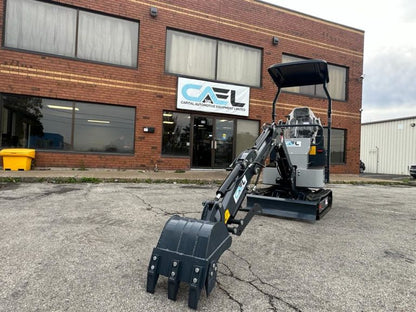 Mini Excavator 1 Ton with John Deer Control, Swing Boom & Hydraulic Thumb (EX1BS-JD)