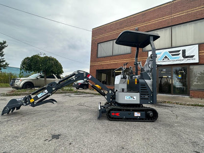 Mini Excavator 1 Ton with John Deer Control, Swing Boom & Hydraulic Thumb (EX1BS-JD)