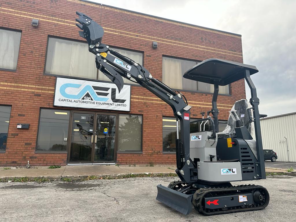 Mini Excavator 1 Ton with John Deer Control, Swing Boom & Hydraulic Thumb (EX1BS-JD)