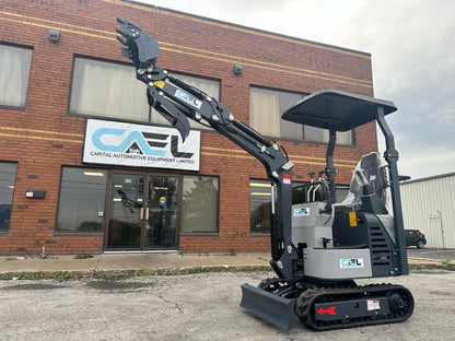 Mini Excavator 1 Ton with John Deer Control, Swing Boom & Hydraulic Thumb (EX1BS-JD)