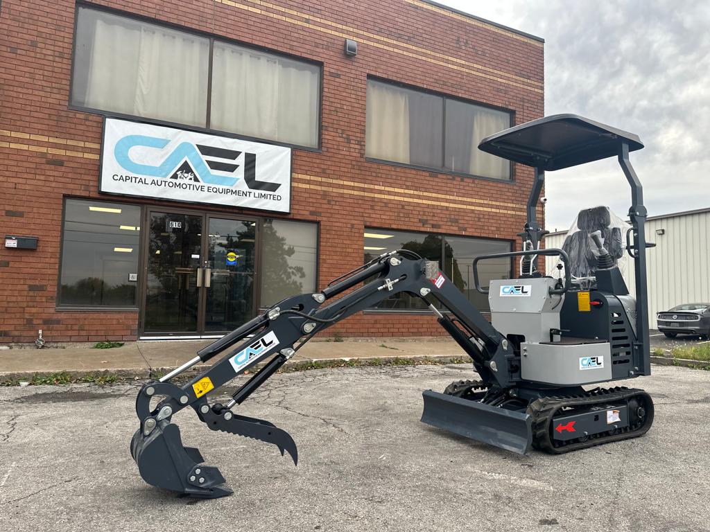 Mini Excavator 1 Ton with John Deer Control, Swing Boom & Hydraulic Thumb (EX1BS-JD)