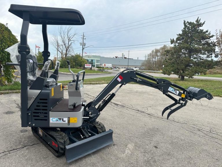 Mini Excavator 1 Ton with John Deer Control, Swing Boom & Hydraulic Thumb (EX1BS-JD)