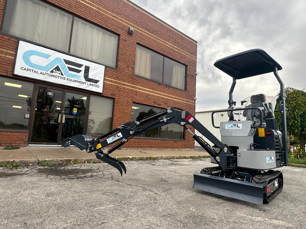 Mini Excavator 1 Ton with John Deer Control, Swing Boom & Hydraulic Thumb (EX1BS-JD)
