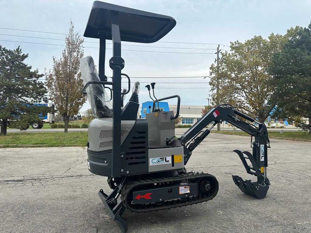Mini Excavator 1 Ton with John Deer Control, Swing Boom & Hydraulic Thumb (EX1BS-JD)