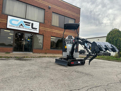 Mini Excavator 1 Ton with John Deer Control, Swing Boom & Hydraulic Thumb (EX1BS-JD)