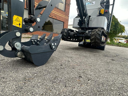 Mini Excavator 1 Ton with John Deer Control, Swing Boom & Hydraulic Thumb (EX1BS-JD)