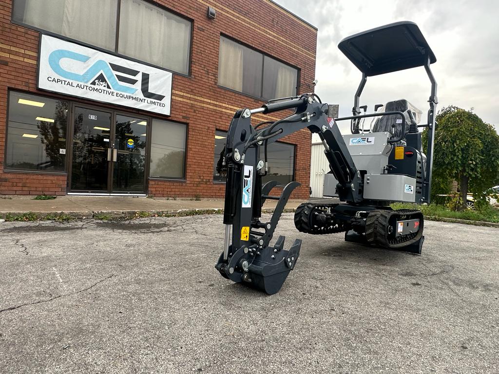 Mini Excavator 1 Ton with John Deer Control, Swing Boom & Hydraulic Thumb (EX1BS-JD)