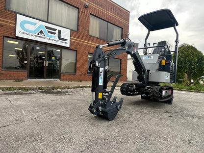 Mini Excavator 1 Ton with John Deer Control, Swing Boom & Hydraulic Thumb (EX1BS-JD)