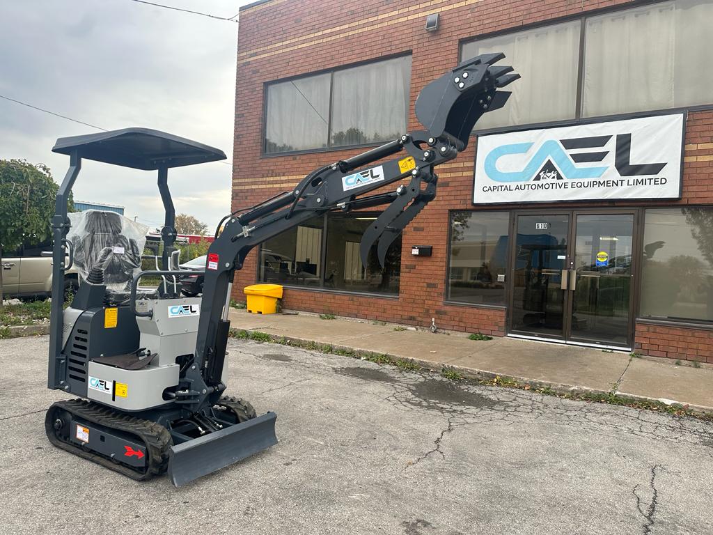 Mini Excavator 1 Ton with John Deer Control, Swing Boom & Hydraulic Thumb (EX1BS-JD)