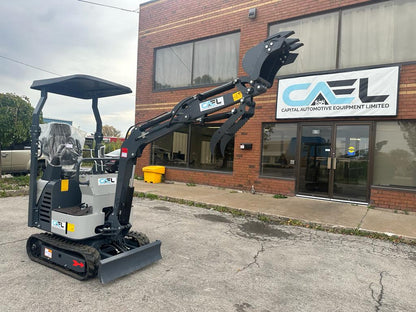 Mini Excavator 1 Ton with John Deer Control, Swing Boom & Hydraulic Thumb (EX1BS-JD)