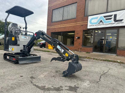 Mini Excavator 1 Ton with John Deer Control, Swing Boom & Hydraulic Thumb (EX1BS-JD)