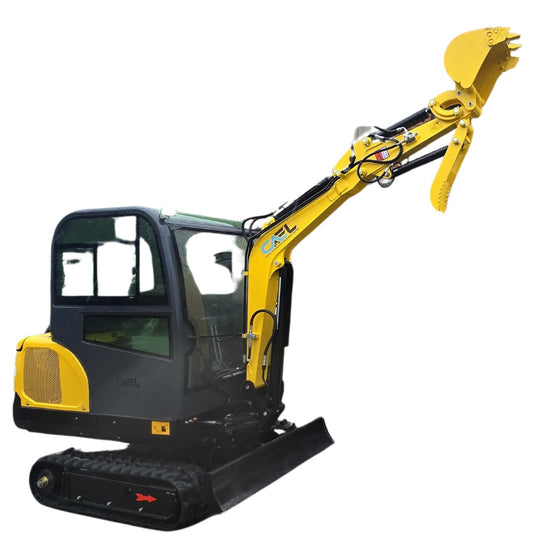 Minibagger 2,5 t mit Kubota-Motor, Schwenkausleger, Klimaanlage/Heizung und Kabine (EX25KB)