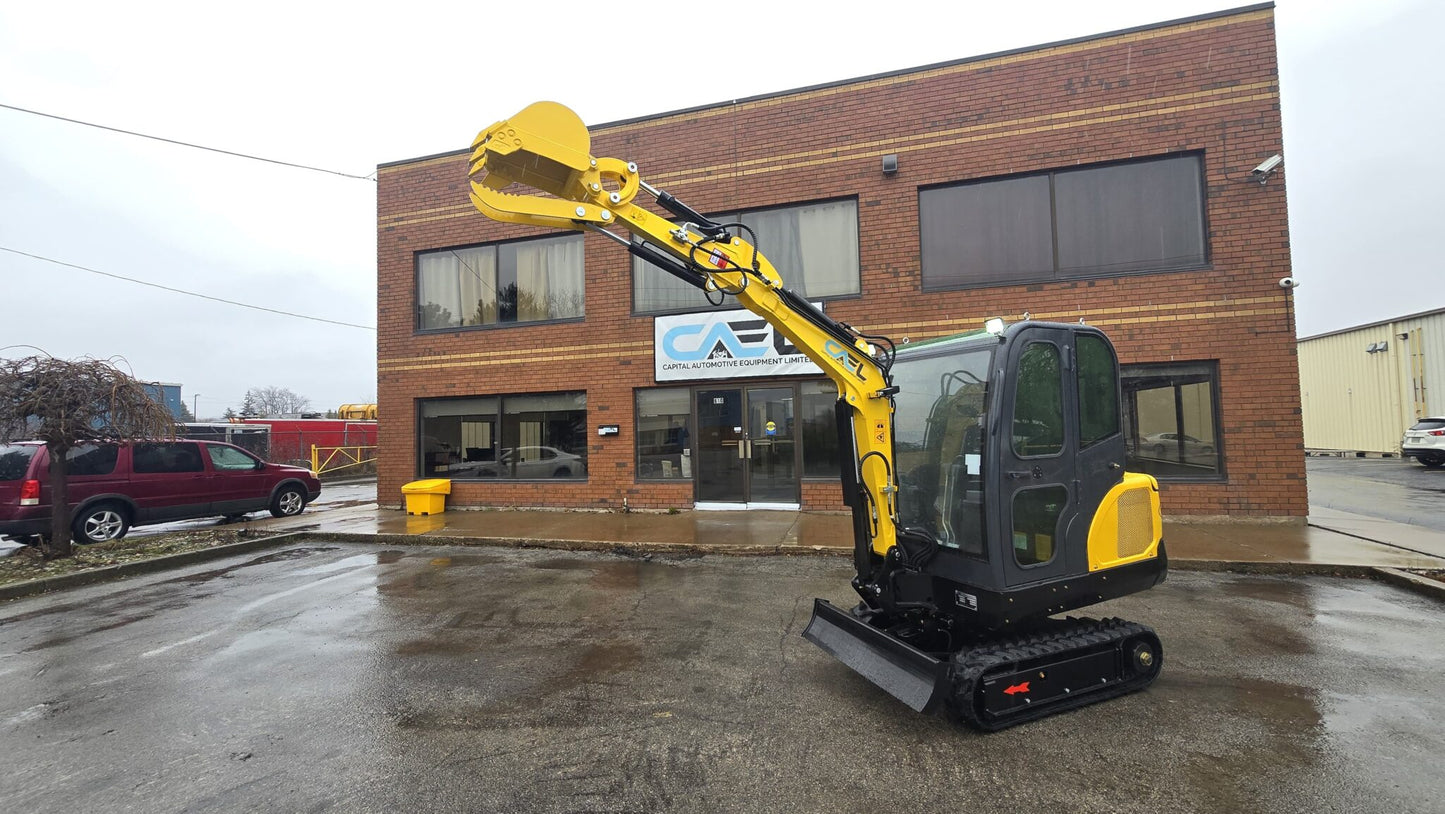 Minibagger 2,5 t mit Kubota-Motor, Schwenkausleger, Klimaanlage/Heizung und Kabine (EX25KB)