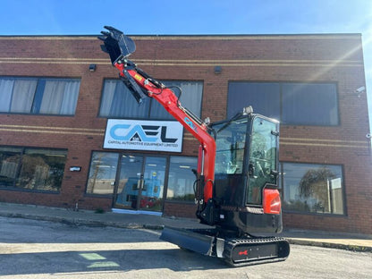 Minibagger 2T mit Kubota-Motor, Kabine, hydraulischem Daumen und Schwenkausleger (EX20KB-C)