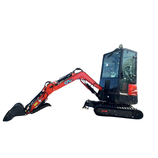 Minibagger 2T mit Kubota-Motor, Kabine, hydraulischem Daumen und Schwenkausleger (EX20KB-C)