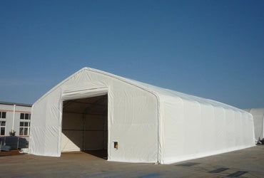 Ferme double en forme de pointe 40′ de largeur 20′ de hauteur 60′ de longueur