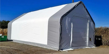 Peak Shape Double Truss 60′ Wide 25′ Height 150′ Length