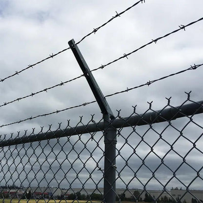 500 ft Commercial Galvanized Chain Link Fence Kit – 8 ft High with Barbed Wire & Gates (CAEL-F500)