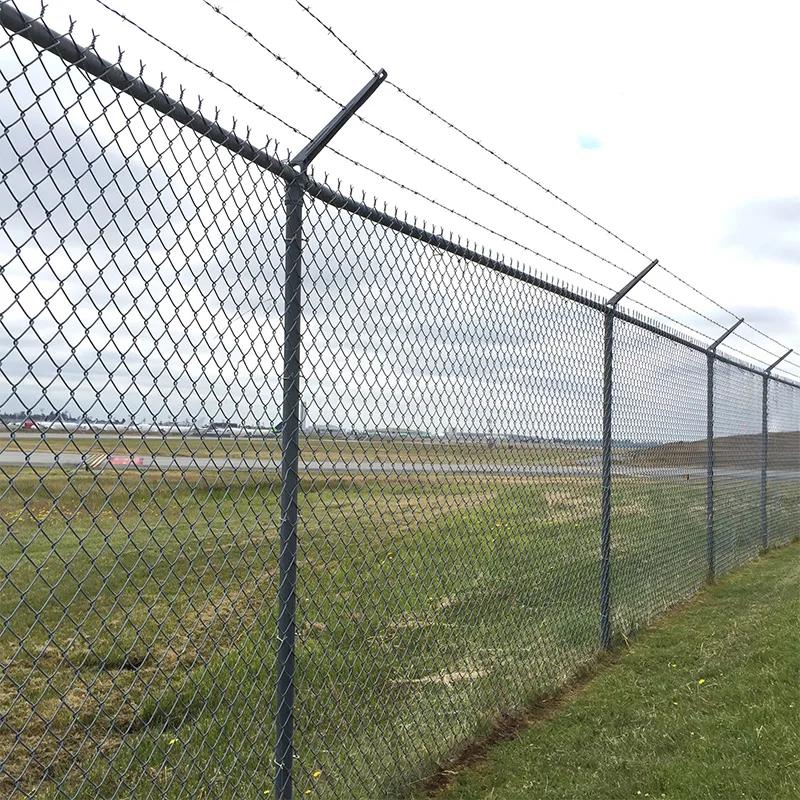 500 ft Commercial Galvanized Chain Link Fence Kit – 8 ft High with Barbed Wire & Gates (CAEL-F500)