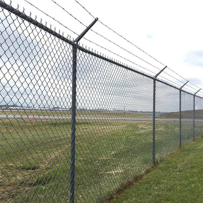 250 ft Commercial Galvanized Chain Link Fence Kit – 8 ft High with Barbed Wire & Gates (CAEL-F250)