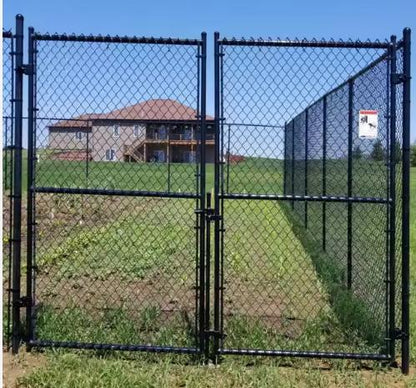 1000 ft Commercial Galvanized Chain Link Fence Kit – 8 ft High with Barbed Wire & Gates (CAEL-F1000)
