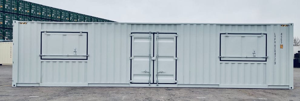 CAEL 40FT Multi-Door Container Office with Dual Service Windows (CAEL-MDO40-DSW-HC)