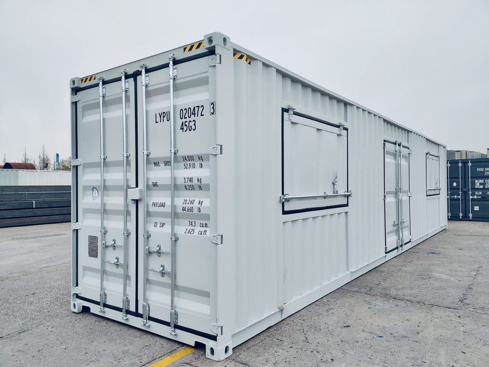 CAEL 40FT Multi-Door Container Office with Dual Service Windows (CAEL-MDO40-DSW-HC)