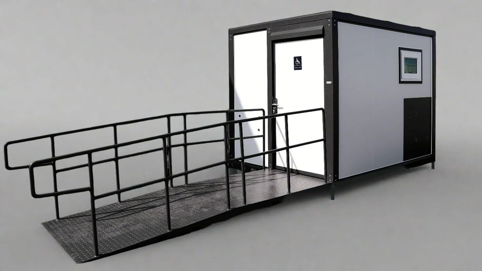 CAEL 7FT Handicap Accessible Portable Restroom with Ramp (CAEL-HAPR7-ADA)