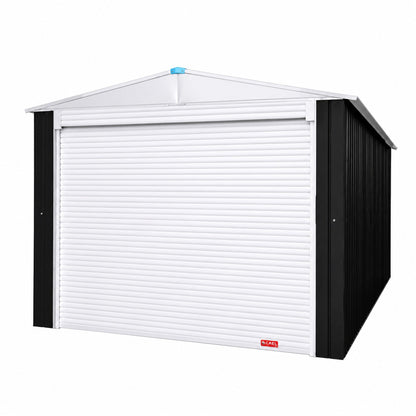 Single Garage Metal Shed with side entry 12(W) x19 (L) x 9.5(H)
