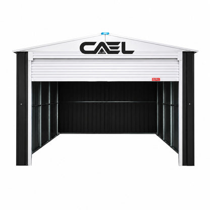Single Garage Metal Shed with side entry 12(W) x19 (L) x 9.5(H)