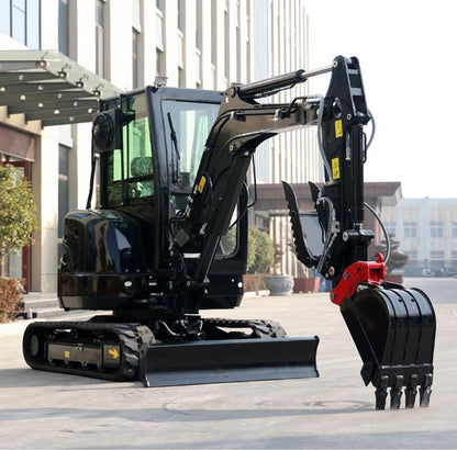 Zero Turn Excavator 3.5 Ton With Swing Boom, AC and Hydraulic Thumb (EX35ZT)